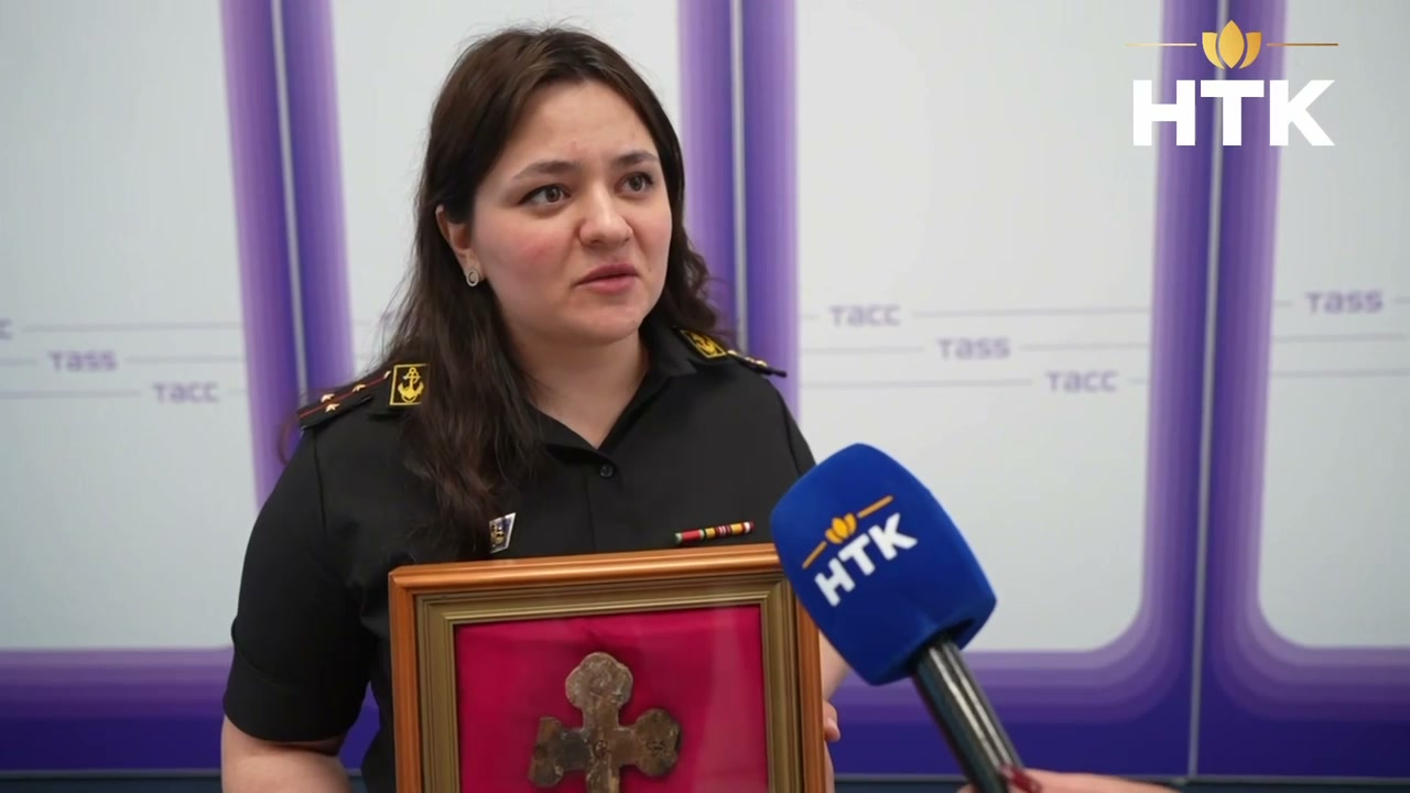 Дарья Николаевна во время интервью телеканалу НТК